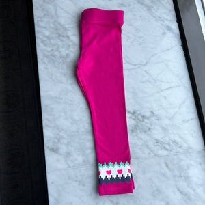 Crewcuts 3T leggings hot pink hearts